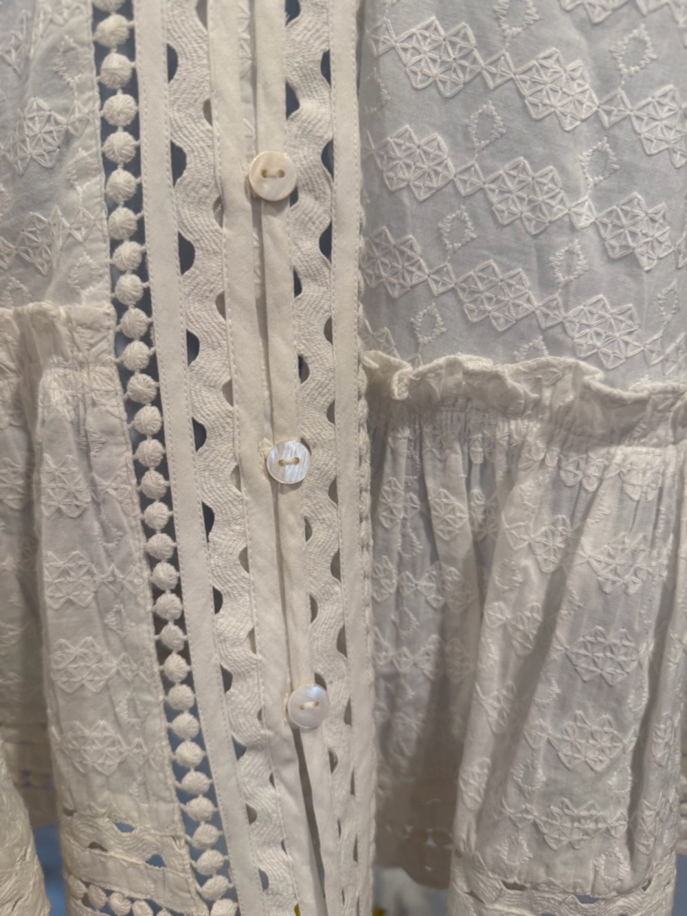 Veronica Beard DAEJA White Eyelet V-Neck Mini Dress⭐️ - Picture 15 of 16